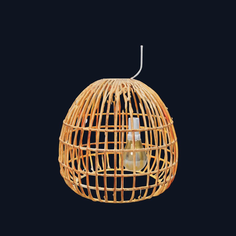 Wicker Pendant Lamp model pack with detailed textures